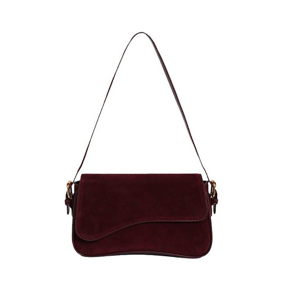 Maroon Solid One Handle Shoulder Bag