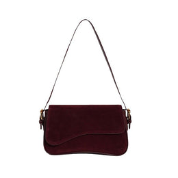 Maroon Solid One Handle Shoulder Bag