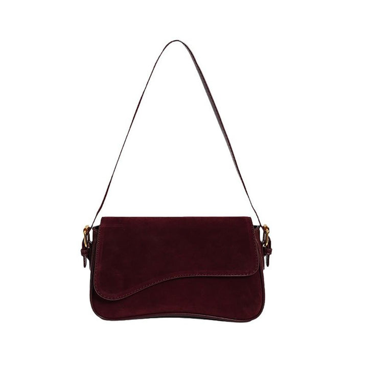 Maroon Solid One Handle Shoulder Bag