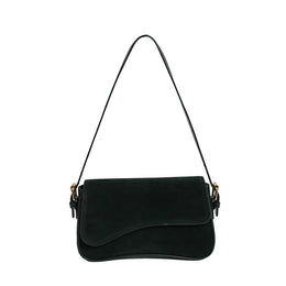 Green Solid One Handle Shoulder Bag