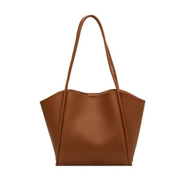 Coffee Solid One Handle Shoulder Bag