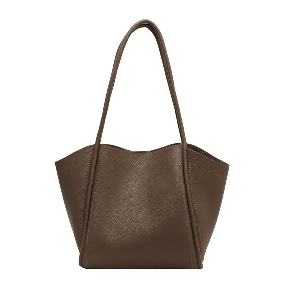 Grey Solid One Handle Shoulder Bag