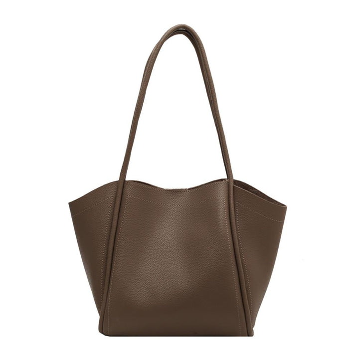Grey Solid One Handle Shoulder Bag