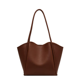 Brown Solid One Handle Shoulder Bag