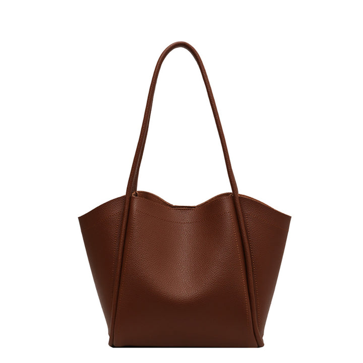 Brown Solid One Handle Shoulder Bag
