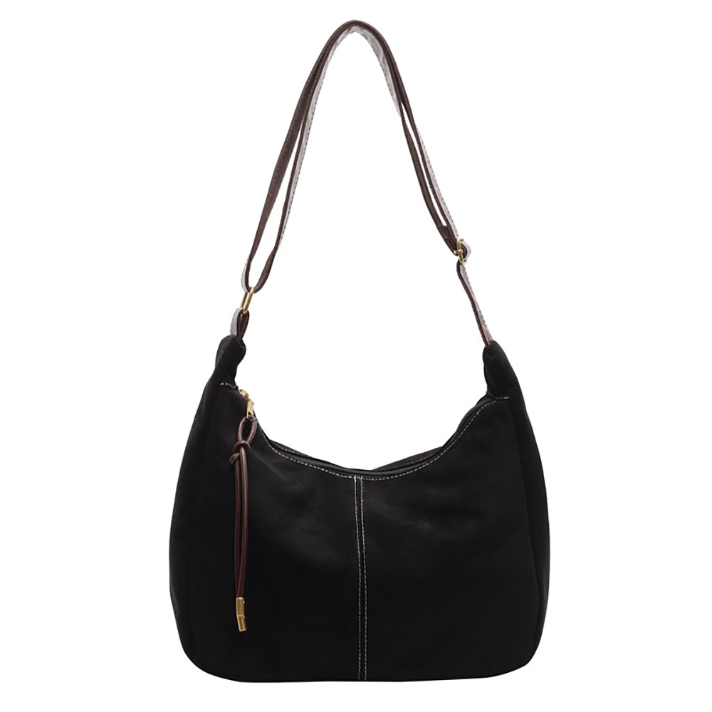 Suede Bucket Shoulder Bag