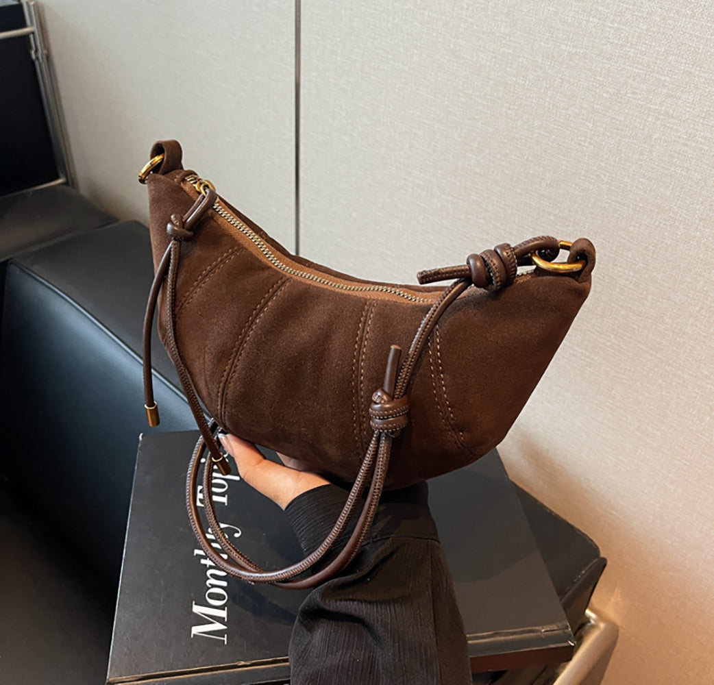 PU Half Moon Shoulder Bag