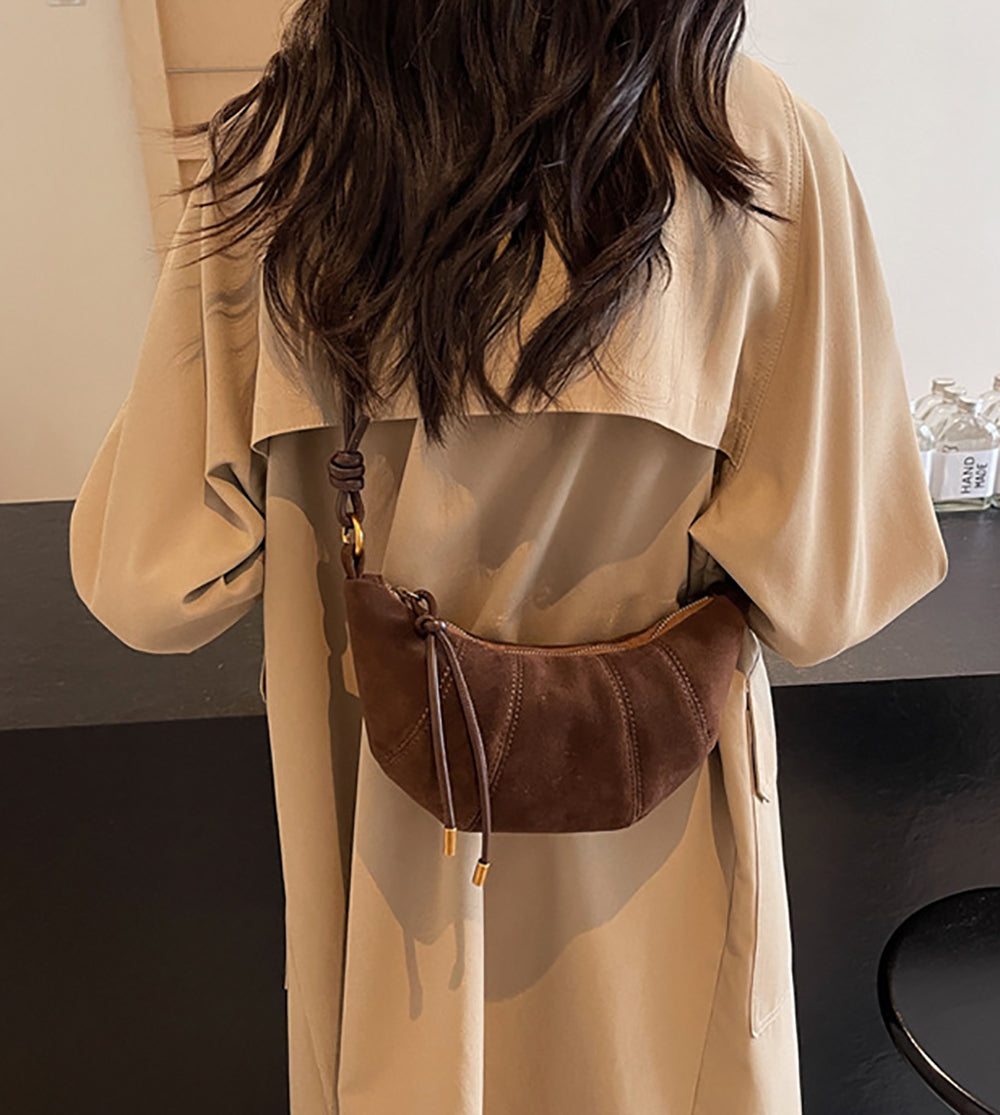 PU Half Moon Shoulder Bag