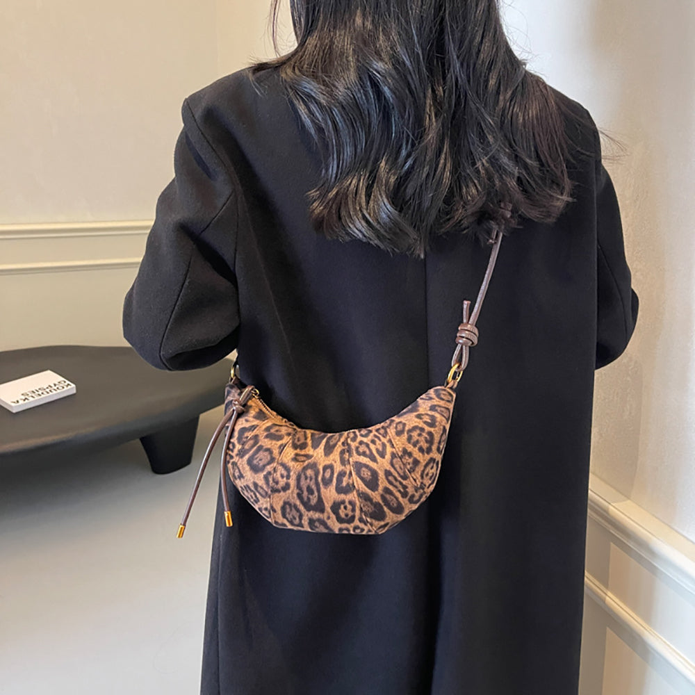 PU Half Moon Shoulder Bag