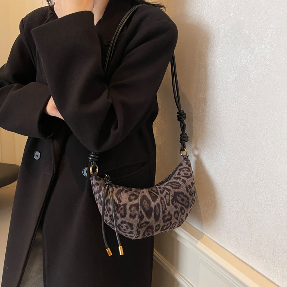 PU Half Moon Shoulder Bag