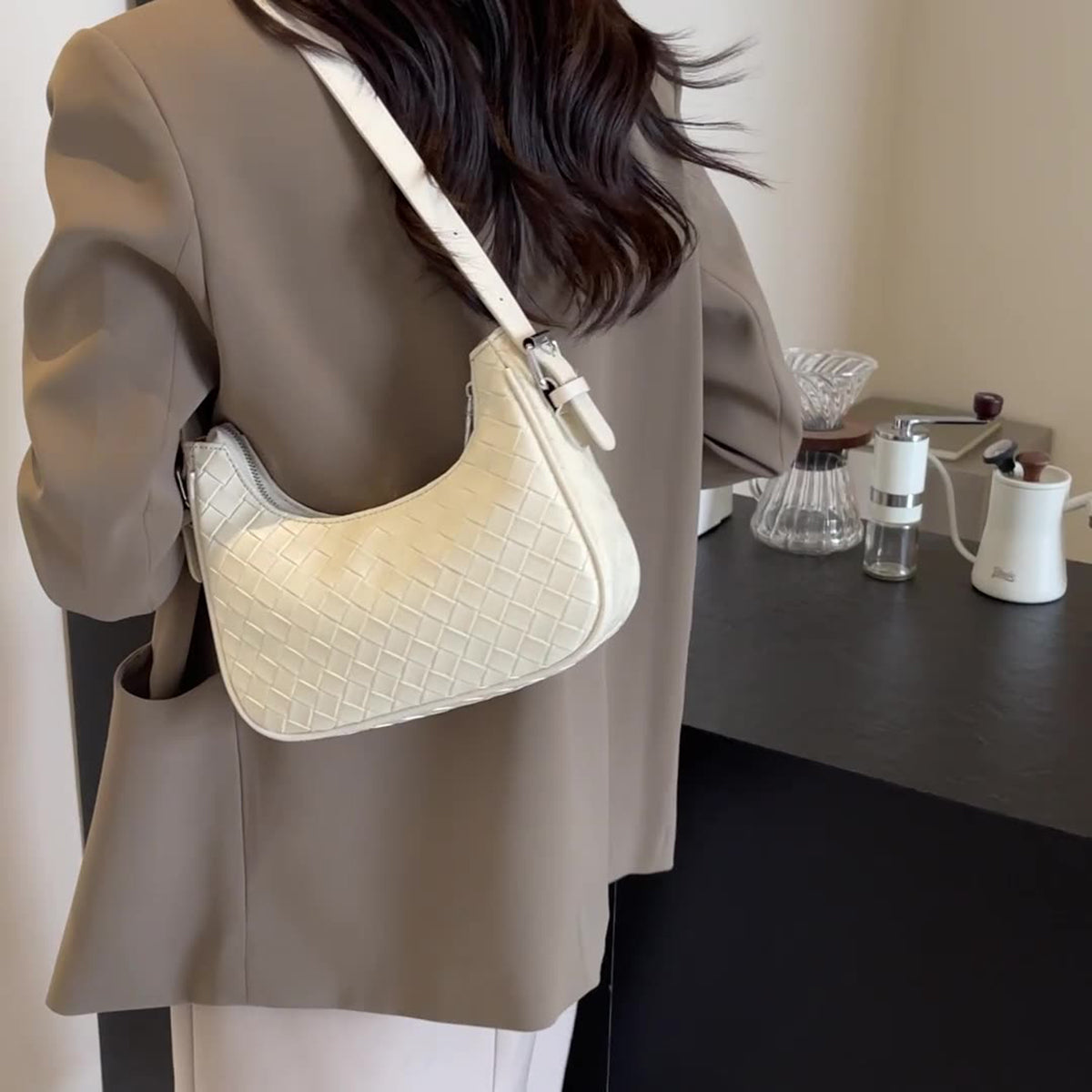 Women Textured Structured Shoulder Bag