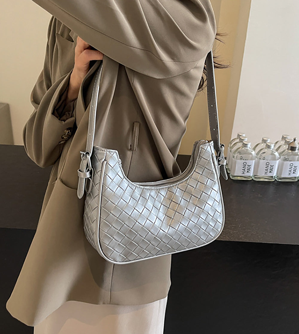 Women Textured Half Moon Sling Bag