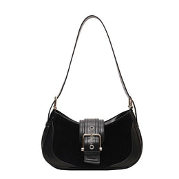 Women Solid Half Moon Sling Bag