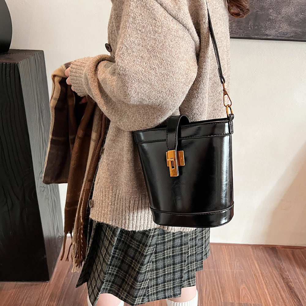 Black Solid NA Sling Bag