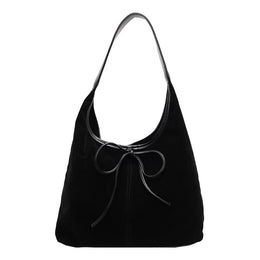 Suede Half Moon Shoulder Bag