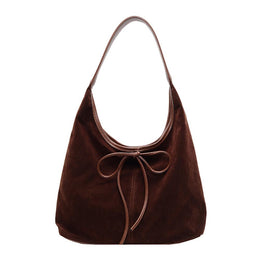 Suede Half Moon Shoulder Bag