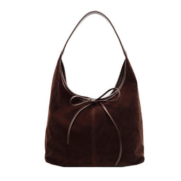 Suede Half Moon Shoulder Bag