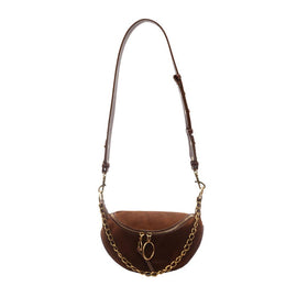 Brown Solid Two Handles Shoulder Bag