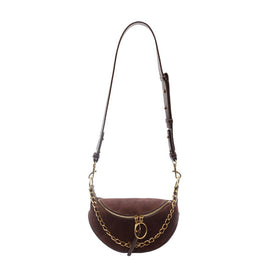 Coffee Solid Two Handles Shoulder Bag