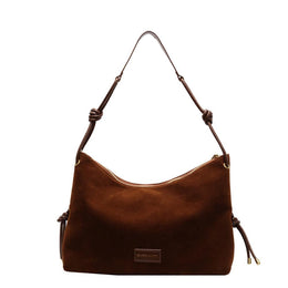 Brown Solid One Handle Shoulder Bag