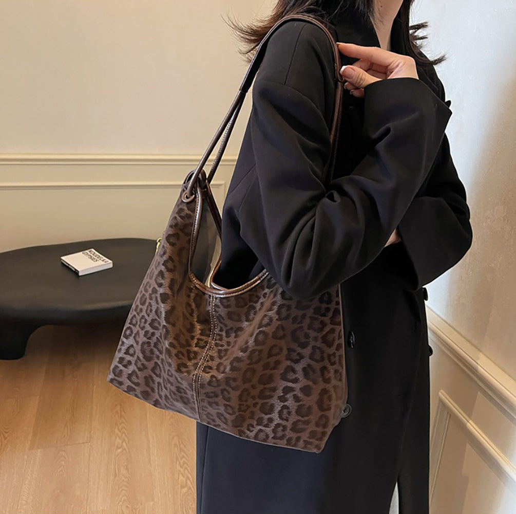 Coffee Printed One Handle Shoulder Bag
