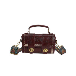 Maroon Solid Two Handles Shoulder Bag