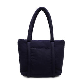 Blue Solid One Handle Tote Bag