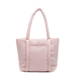 Pink Solid One Handle Tote Bag