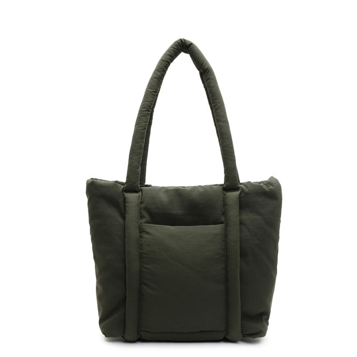 Green Solid One Handle Tote Bag