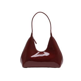 Maroon Solid One Handle Shoulder Bag