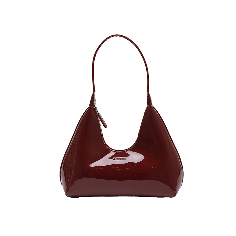 Maroon Solid One Handle Shoulder Bag