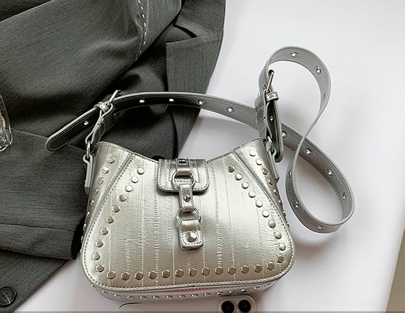 Women Textured Structured Sling Bag
