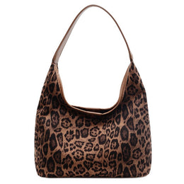 Brown Printed One Handle Shoulder Bag