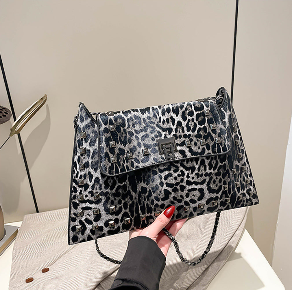 Black Printed One Handle Shoulder Bag