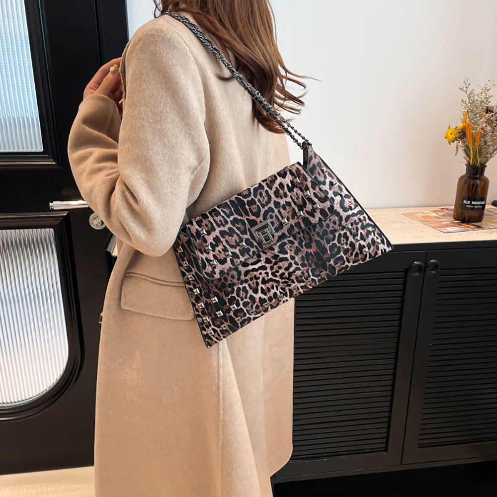 Coffee Printed One Handle Shoulder Bag