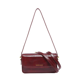 Red Solid Two Handles Shoulder Bag