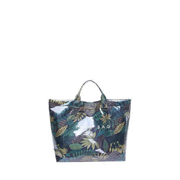 Green Printed One Handle Handheld Bag