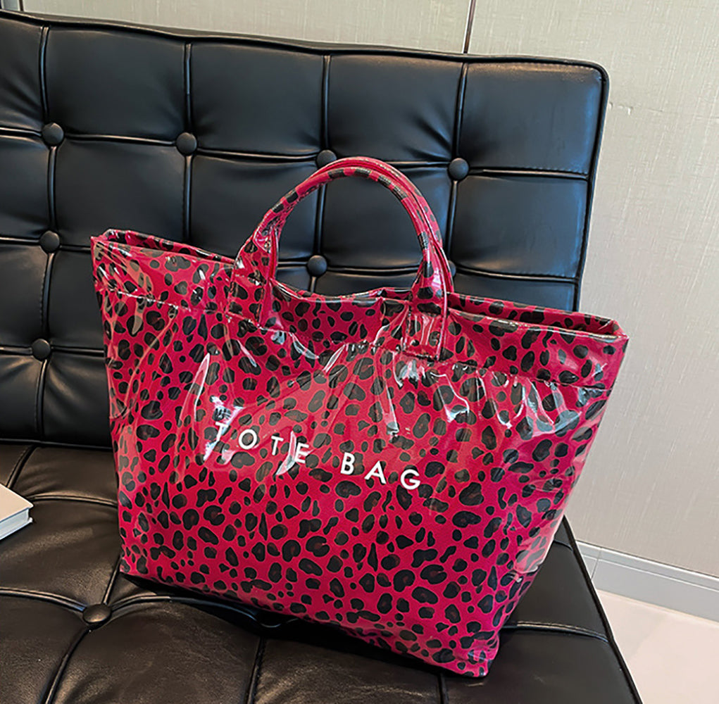 Red Printed One Handle Handheld Bag