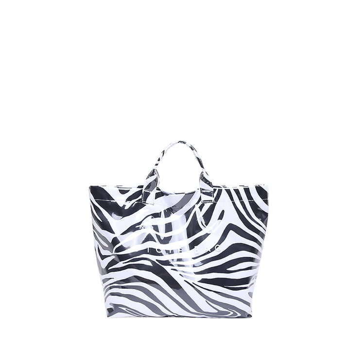 Black Printed One Handle Handheld Bag