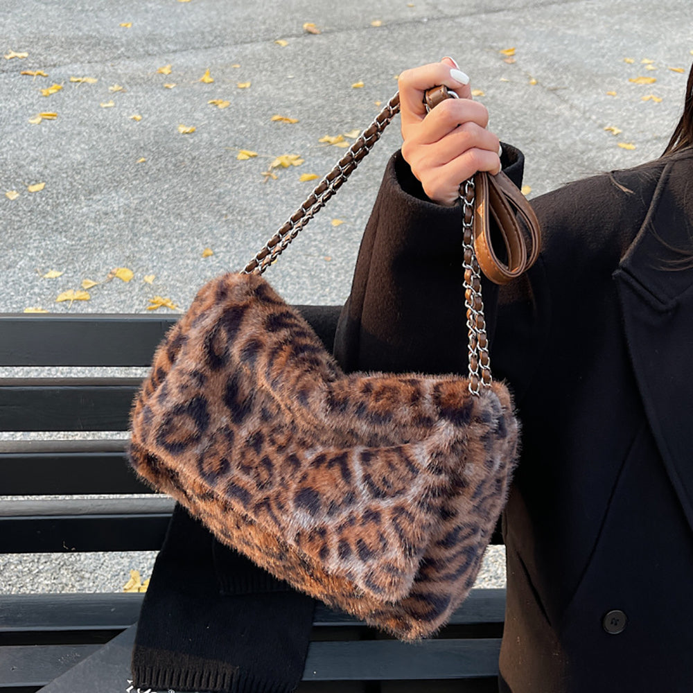 Brown Printed One Handle Sling Bag