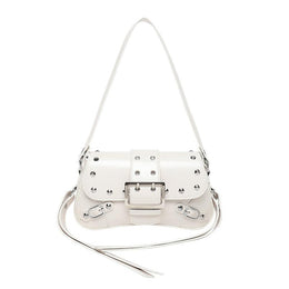 White Solid One Handle Sling Bag