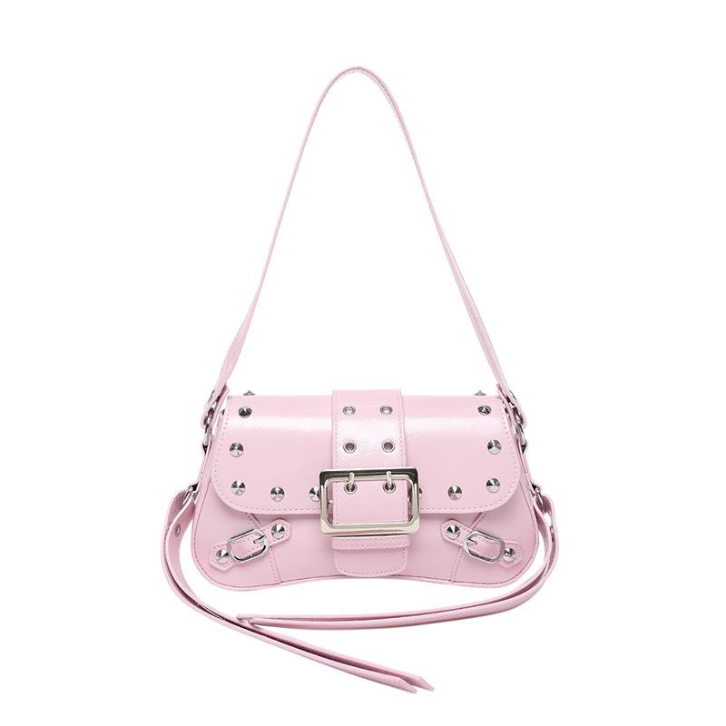 Pink Solid One Handle Sling Bag