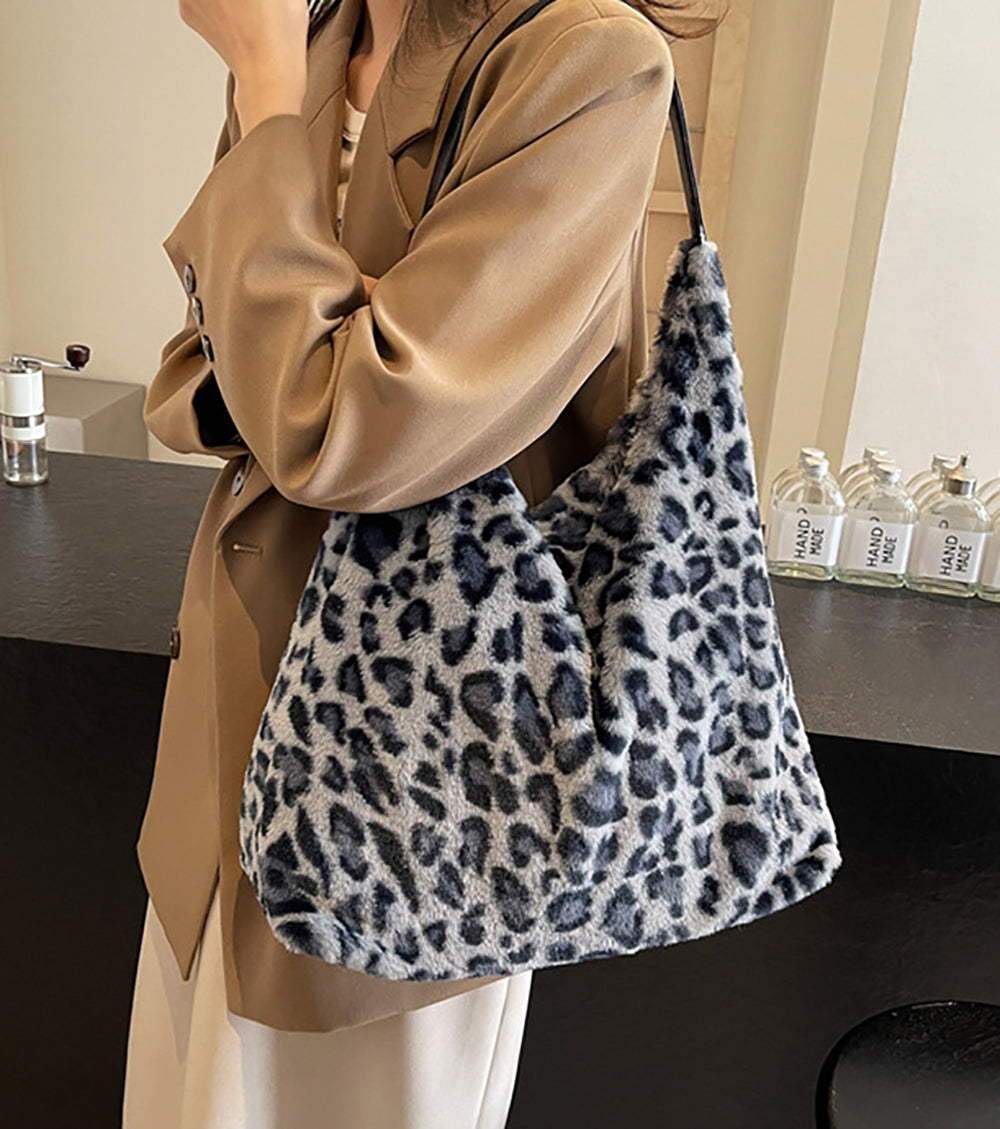 Black Printed One Handle Tote Bag