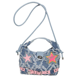 Women Textured Bowling Satchel Bag