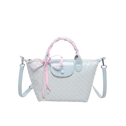 Women Geometric Textured Structured Satchel Bag