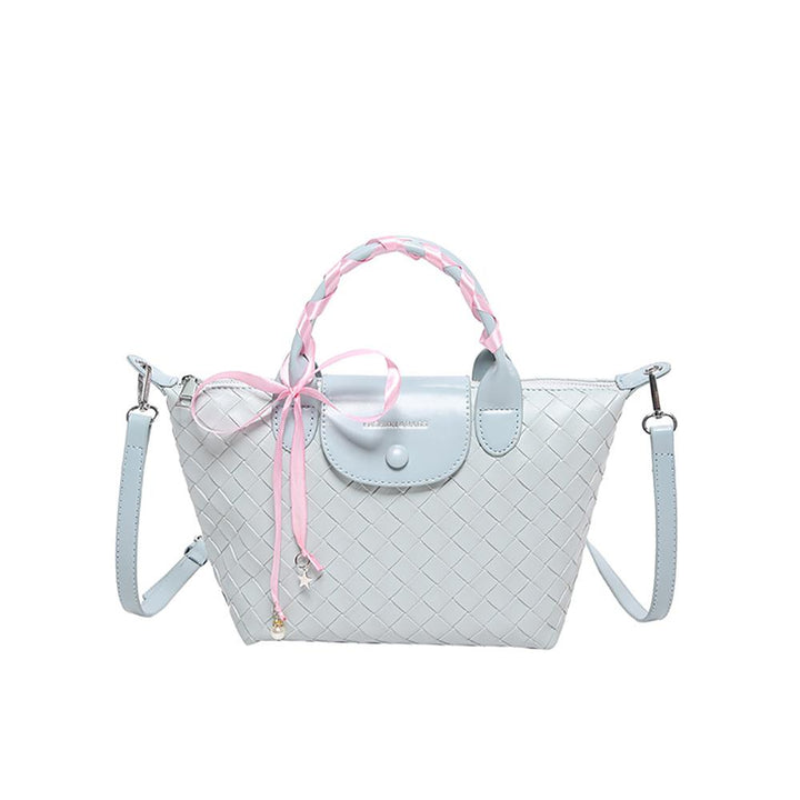 Women Geometric Textured Structured Satchel Bag