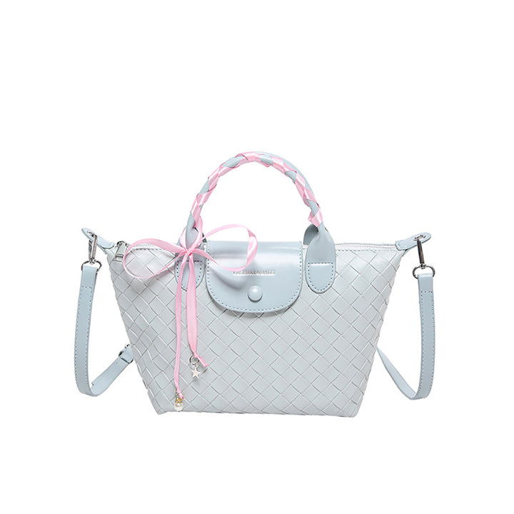 Women Geometric Textured Structured Satchel Bag
