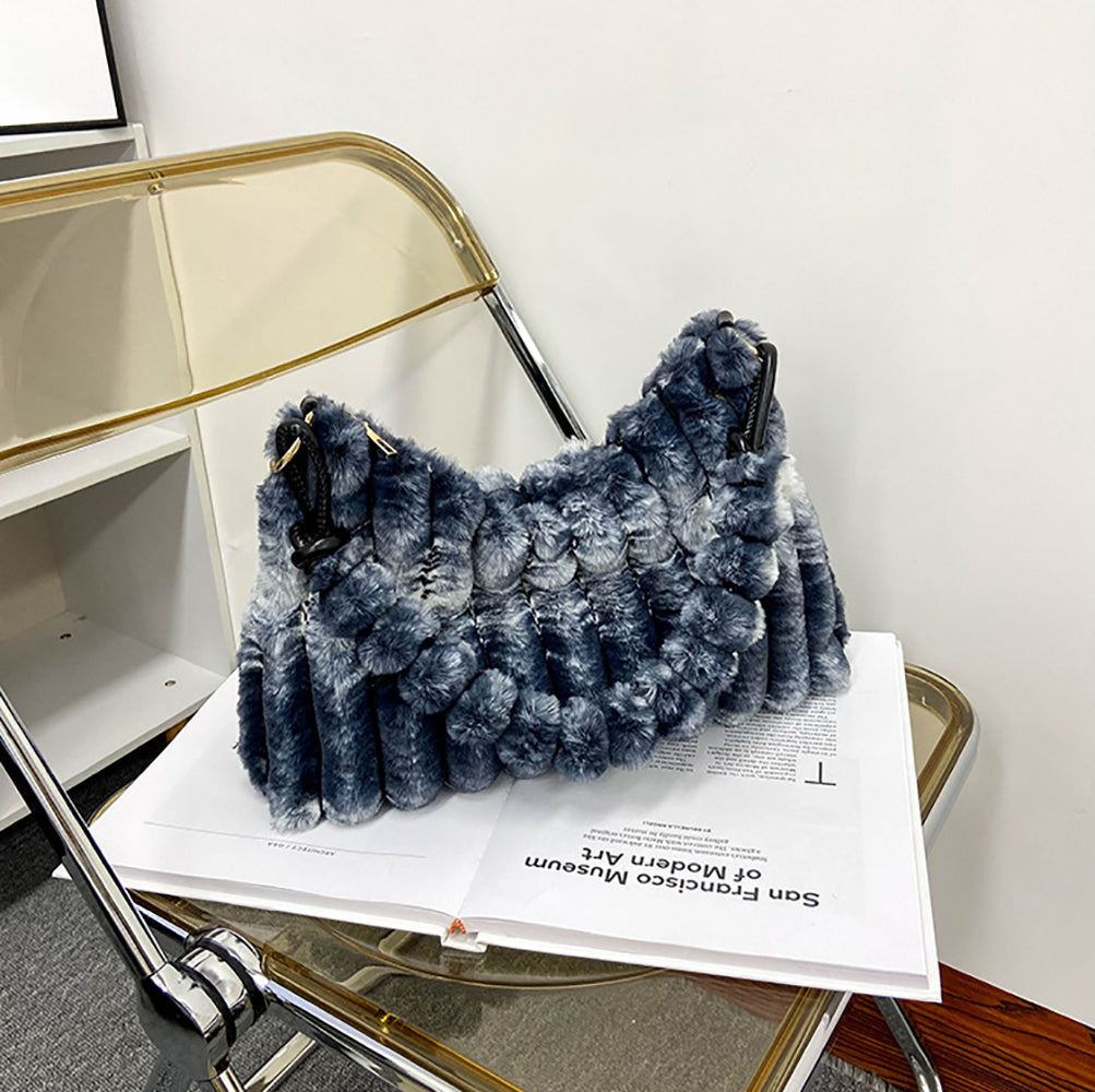 Blue Solid One Handle Shoulder Bag