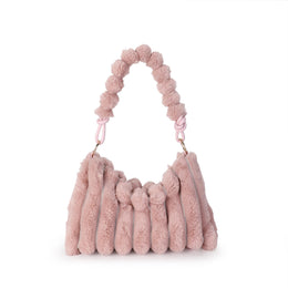 Pink Solid One Handle Shoulder Bag