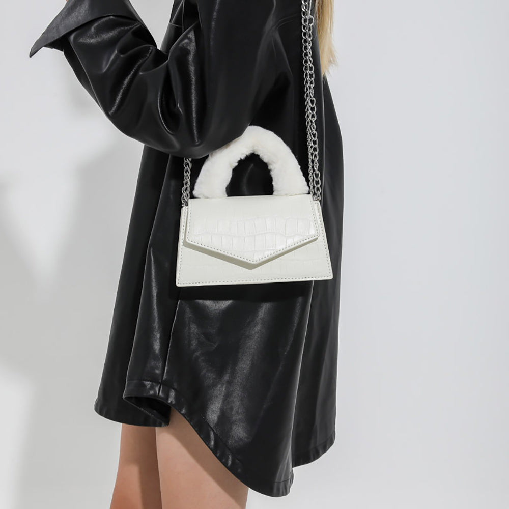 Women Textured Structured Satchel Bag